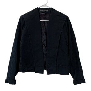 Arthur‎ Chapnik Blazer Jacket Womens 8 Black Structured Workwear Classic Vintage